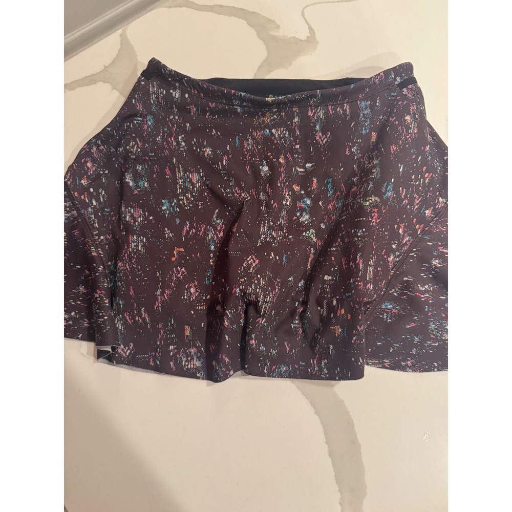 Athleta Match Point Skort XXS Multicolor Splatter Print Tennis Running Skirt